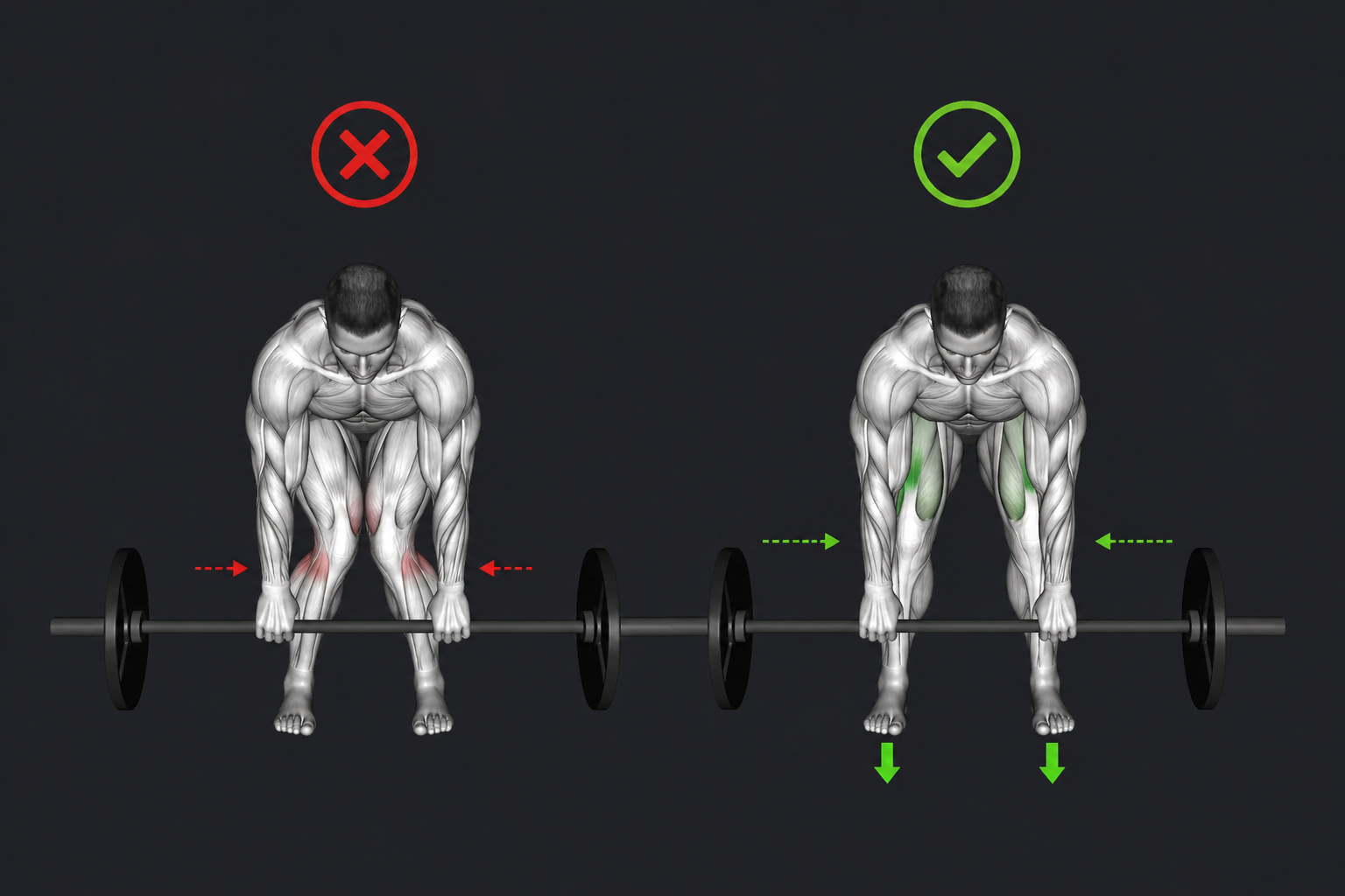 Deadlift โ Knees collapse inward