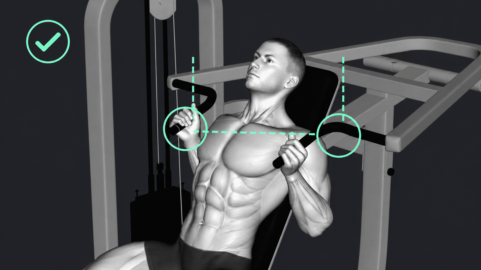 Incline Chest Press Machine — Grip width