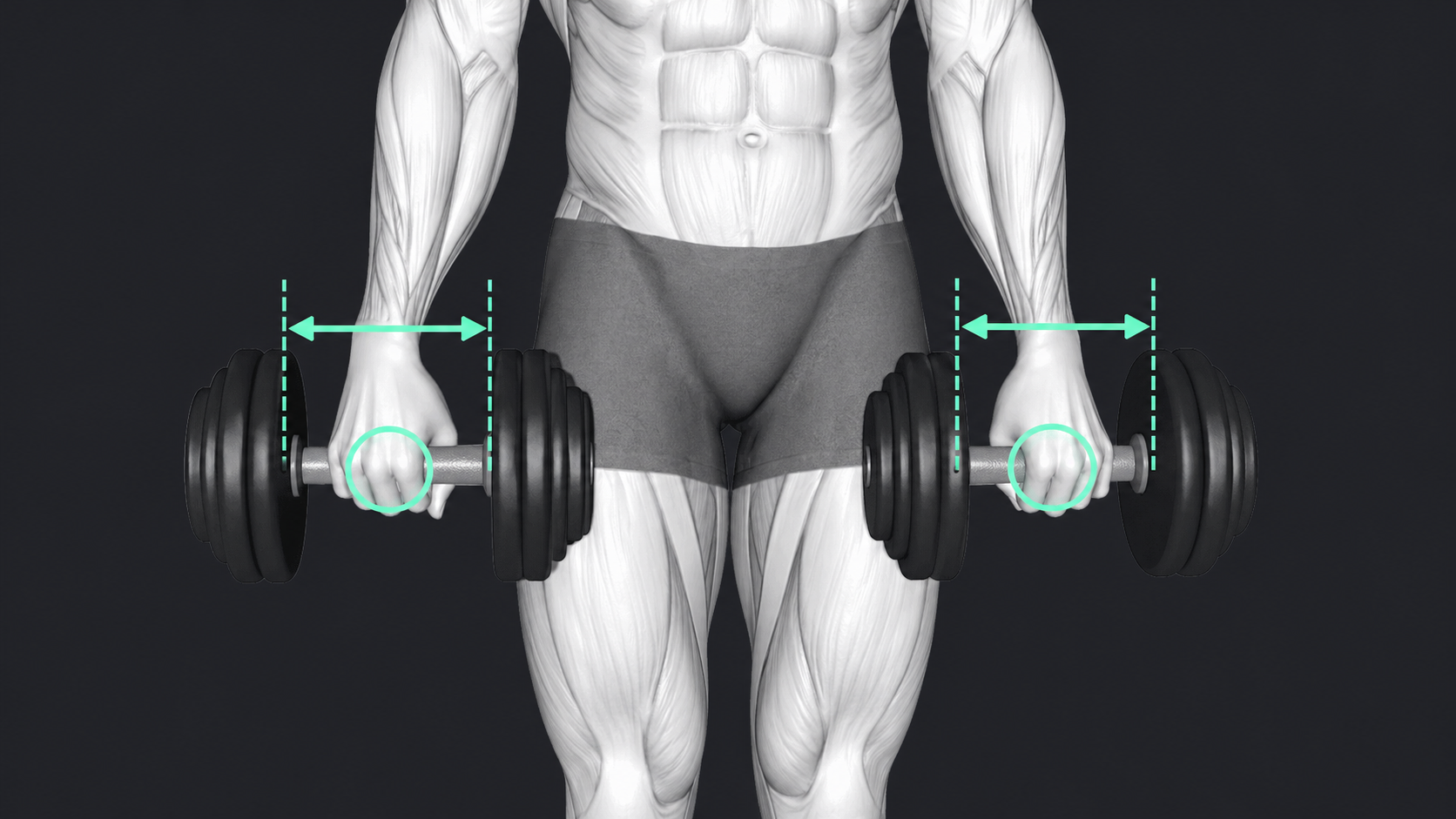 Dumbbell Lateral Raise — Grip width