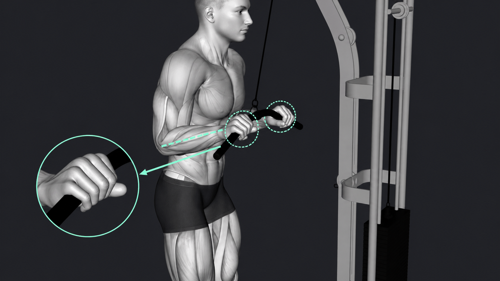 Cable Tricep Pushdown — How hard to grip