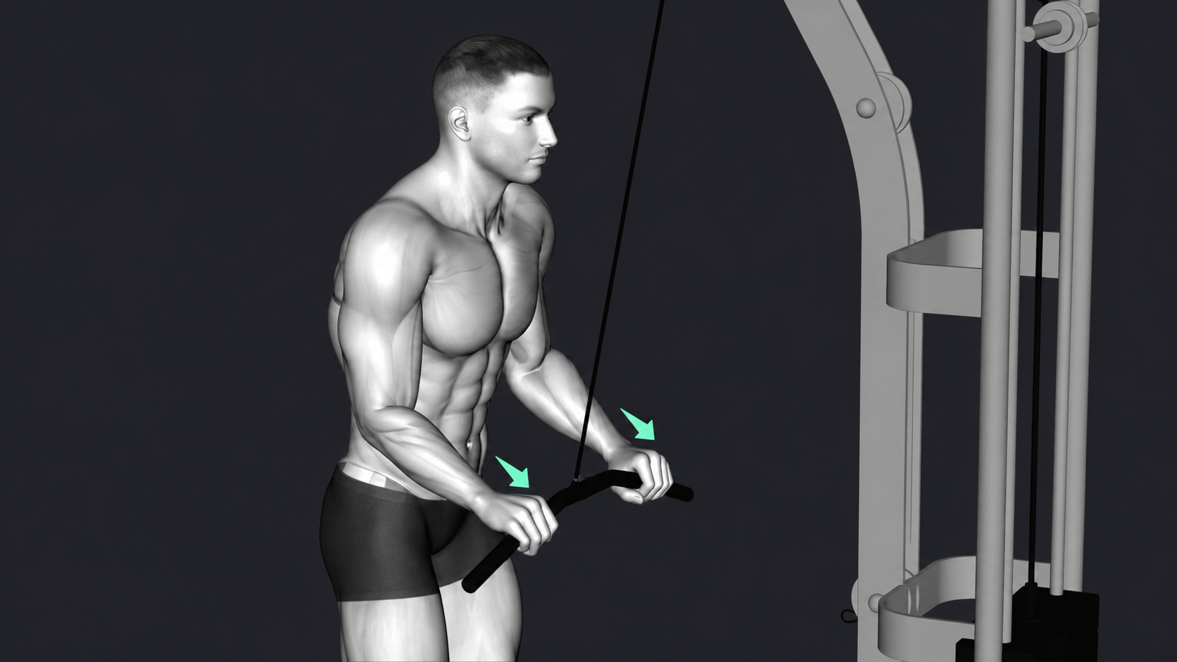 Cable Tricep Pushdown — Grip type