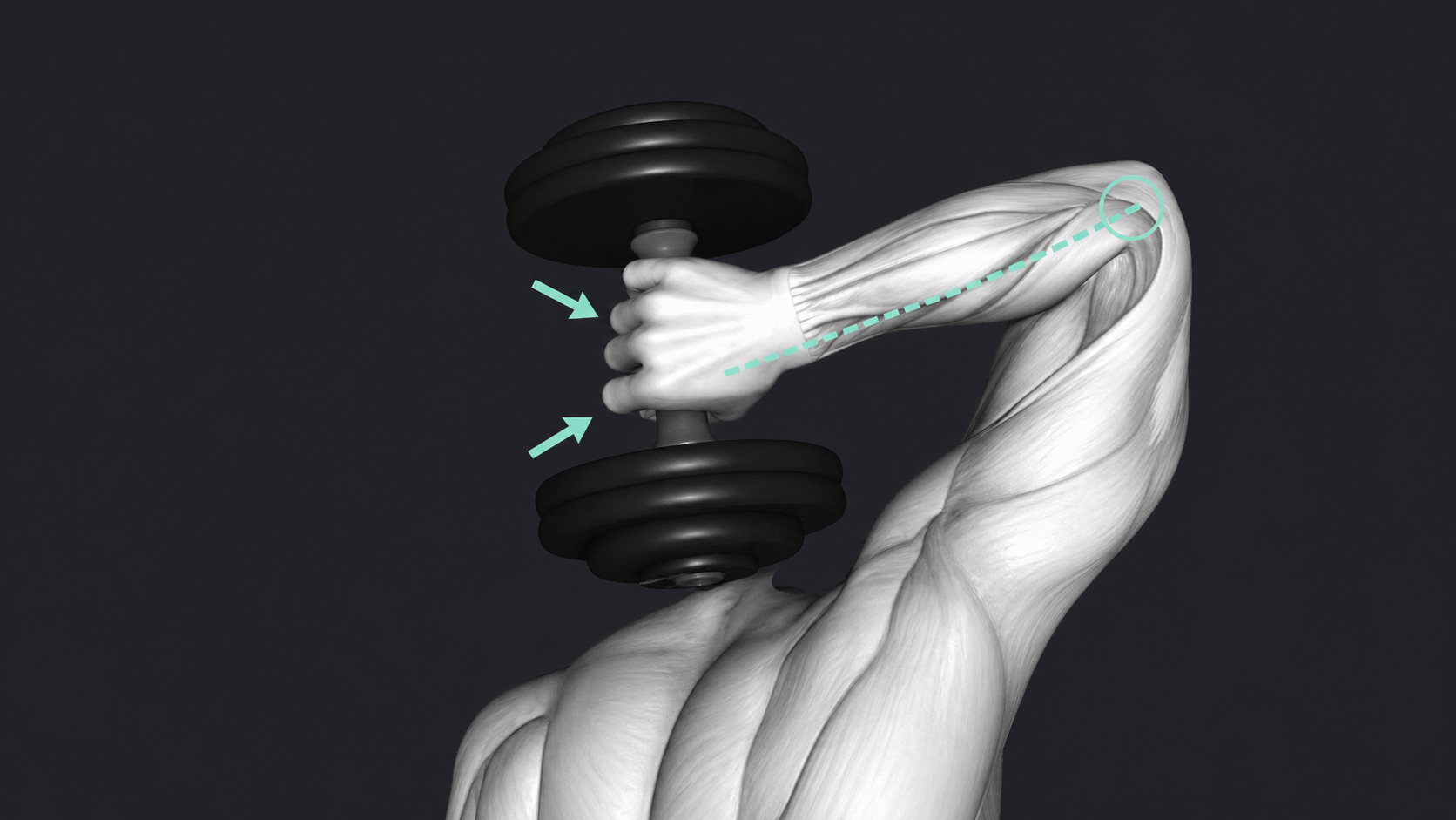 One Arm Dumbbell Tricep Extension — How hard to grip