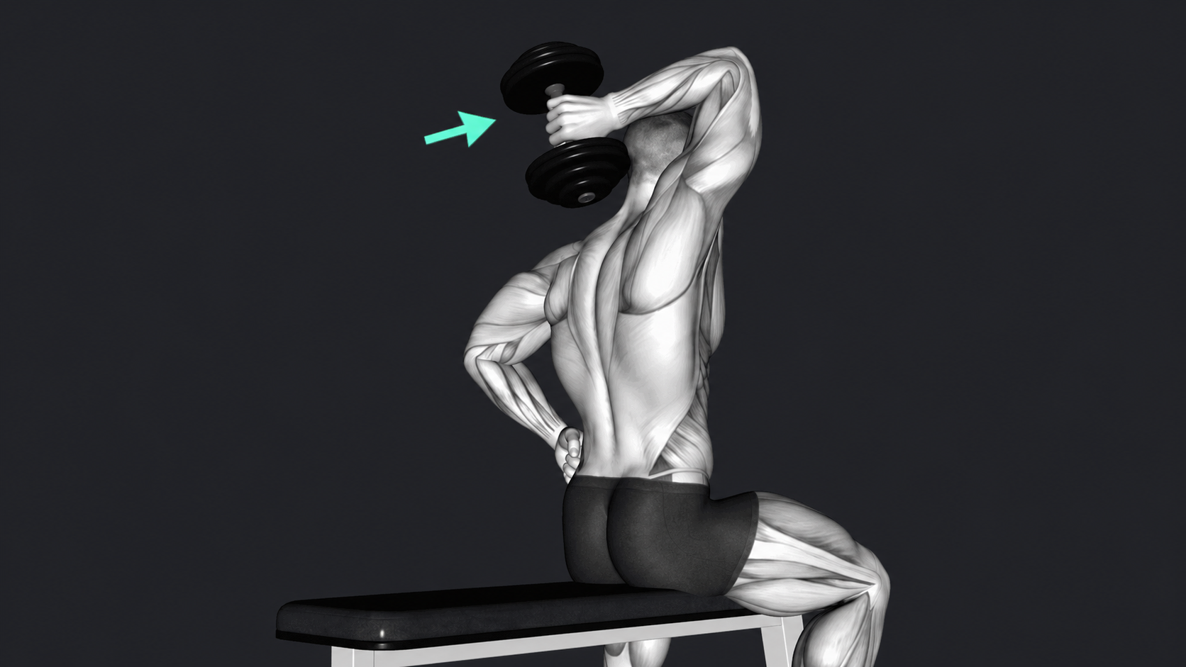 One Arm Dumbbell Tricep Extension — Grip type