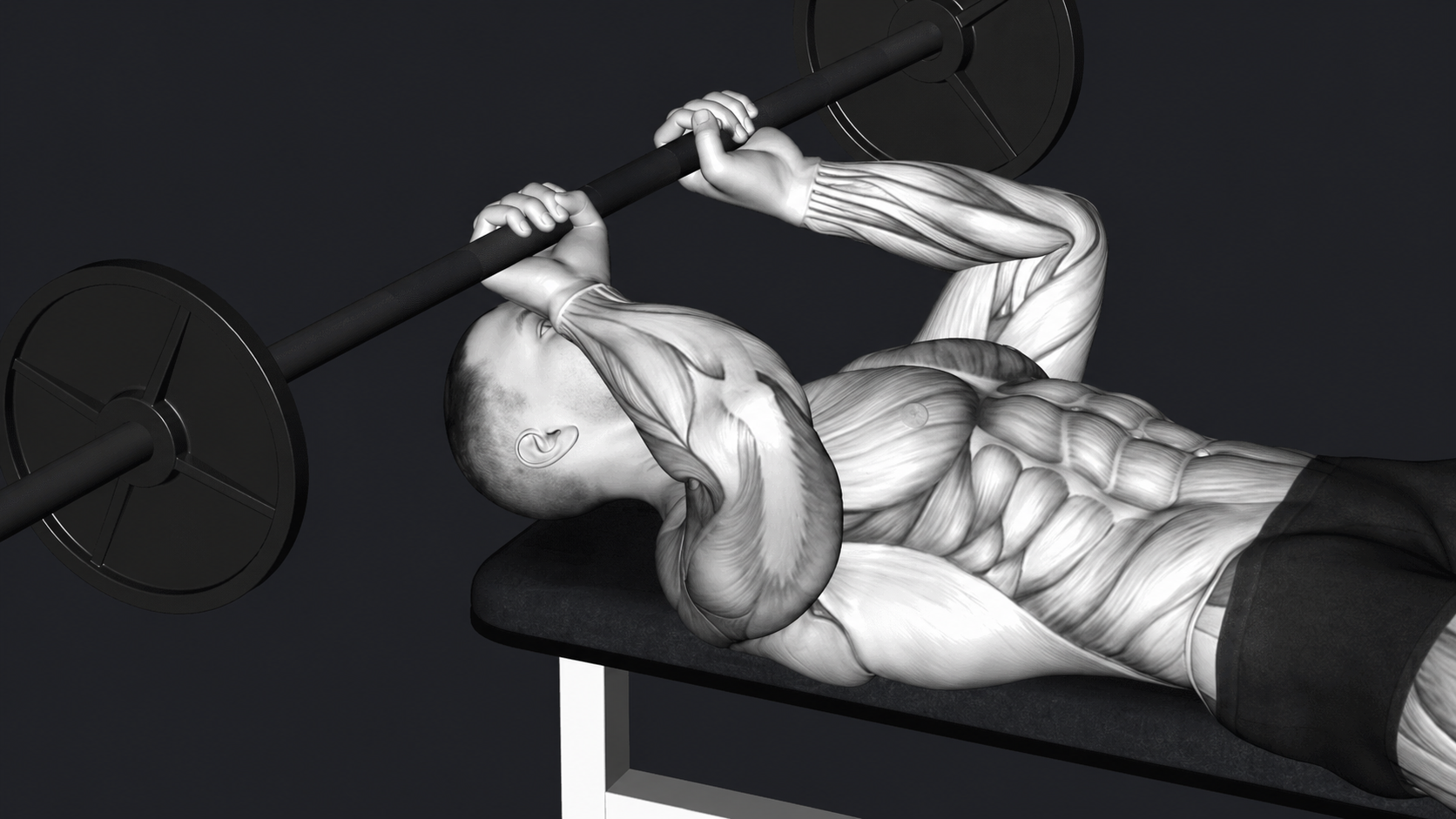 Lying Barbell Tricep Extension — Grip type